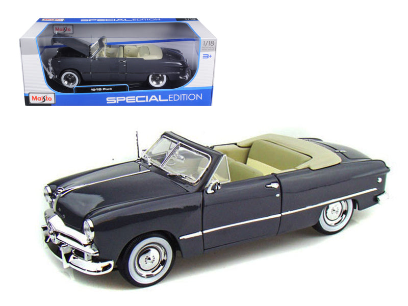 1949 Ford Convertible Gray 1/18 Diecast Model Car by Maisto - Premium physical from Rapidvehicles - Just $68.99! Shop now at Rapidvehicles