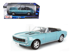 1967 Chevrolet Camaro SS 396 Convertible Turquoise 1/18 Diecast Model Car by Maisto - Premium Chevrolet Models from Maisto - Just $70.49! Shop now at Rapidvehicles