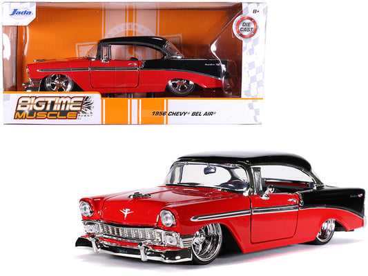 1956 Chevrolet Bel Air Red and Black "Bigtime Muscle" 1/24 - Premium Chevrolet Models from Jada - Just $61.19! Shop now at Rapidvehicles