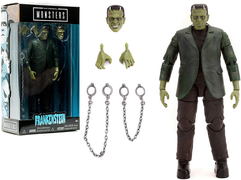 Frankenstein 7" Moveable Figurine with Chains and Alternate Head - Premium Figures from Jada - Just $58.99! Shop now at Rapidvehicles