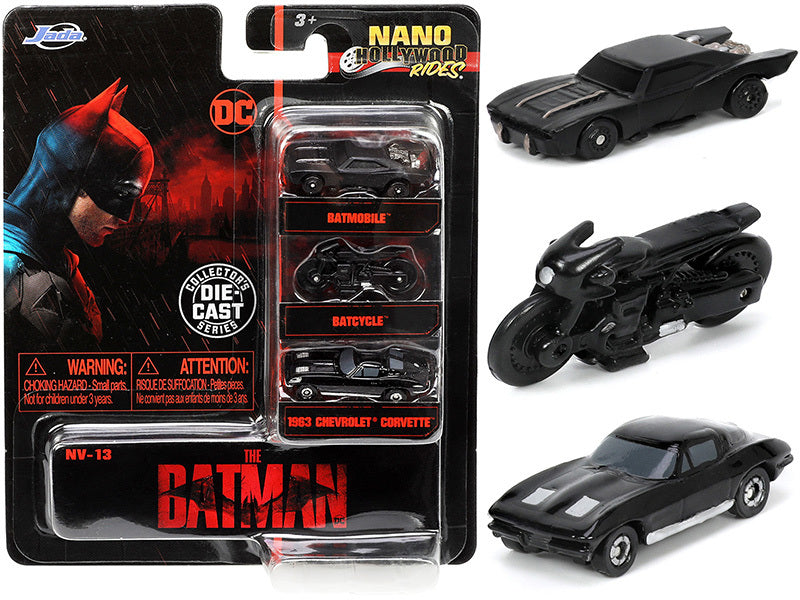 "The Batman" (2022) Movie 3 piece Set "DC Comics" "Nano Hollywood - Premium Movie/TV Series Models from Jada - Just $29.69! Shop now at Rapidvehicles