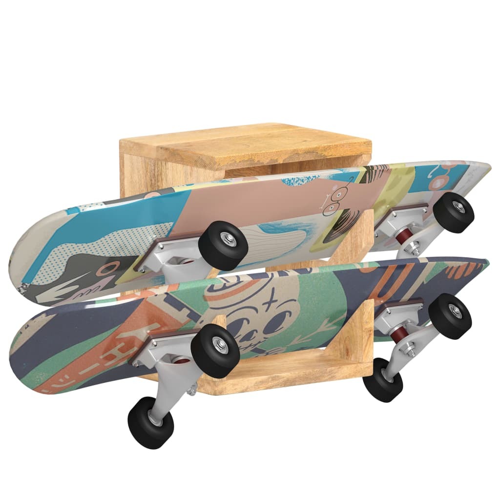 vidaXL Wall Mounted Skateboard Holder 9.8"x7.9"x11.8" Solid Mango Wood - Premium Motor Vehicle Carrying Racks from vidaXL - Just $64.99! Shop now at Rapidvehicles