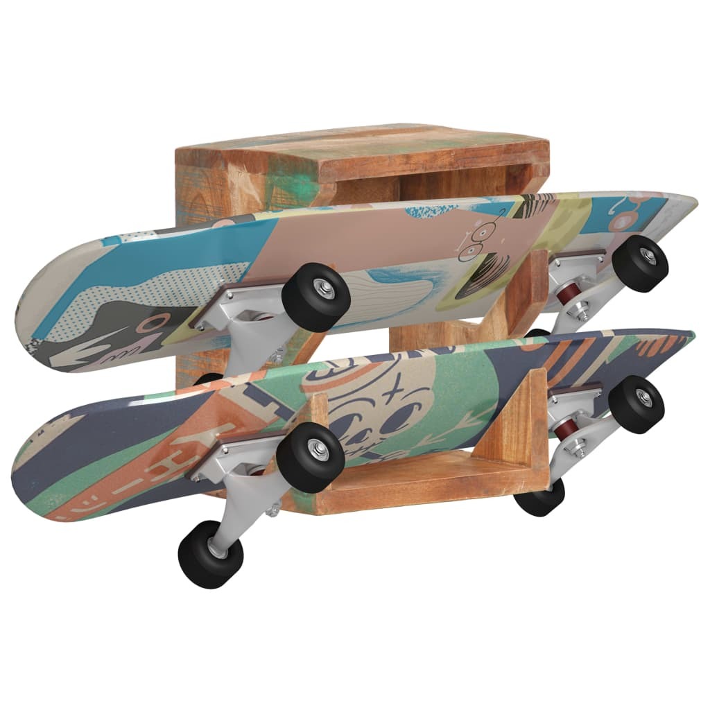 vidaXL Wall Mounted Skateboard Holder 9.8"x7.9"x11.8" Solid Reclaimed Wood - Premium Motor Vehicle Carrying Racks from vidaXL - Just $68.99! Shop now at Rapidvehicles