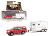 2021 Chevrolet Tahoe Cherry Red Pearl with White Horse Trailer "Hitch & Tow" Series 23 1/64 Diecast Model Car by Greenlight - Premium 1/64 Scale Sets from Greenlight - Just $42.64! Shop now at Rapidvehicles