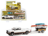 2022 Ram 2500 Limited Longhorn Pickup Truck Bright White and Walnut Brown and Canoe Trailer with Canoe Rack Canoe and Kayak "Hitch & Tow" Series 26 1/64 Diecast Model Car by Greenlight - Premium  from Greenlight - Just $39.99! Shop now at Rapidvehicles