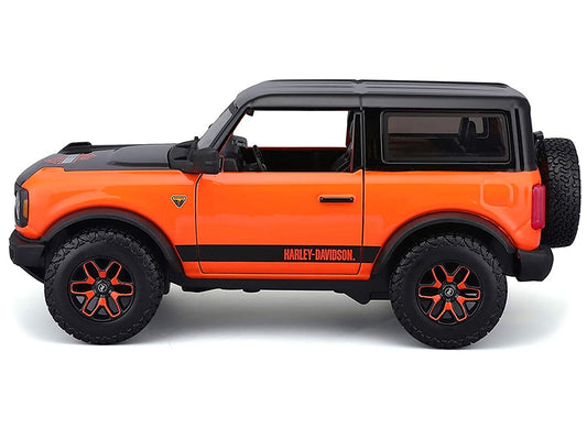 2021 Ford Bronco Badlands Orange and Black "Harley Davidson" "H-D - Premium Harley Davidson from Maisto - Just $55.79! Shop now at Rapidvehicles