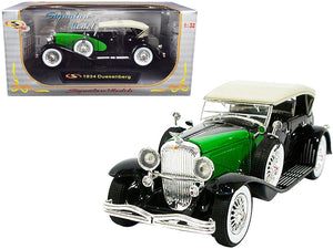 1934 Duesenberg Black and Green 1/32 Diecast Model Car by Signature Models - Premium Duesenberg Models from Signature Models - Just $38.84! Shop now at Rapidvehicles