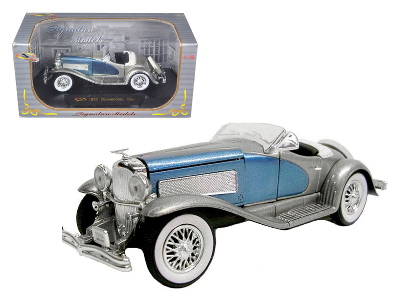 1935 Duesenberg SSJ Convertible Blue and Silver 1/32 Diecast Model Car by Signature Models - Premium physical from Rapidvehicles - Just $50.99! Shop now at Rapidvehicles