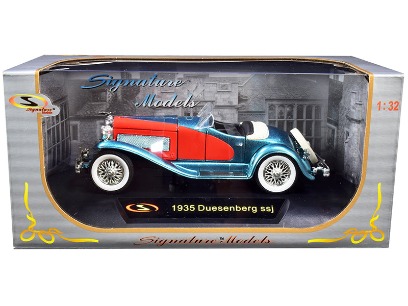 1935 Duesenberg SSJ Convertible Blue and Red 1/32 Diecast Model Car by Signature Models free shipping USA