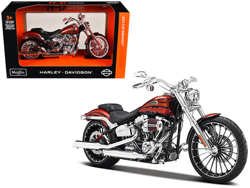 2014 Harley Davidson CVO Breakout Orange 1/12 Diecast Motorcycle Model by Maisto