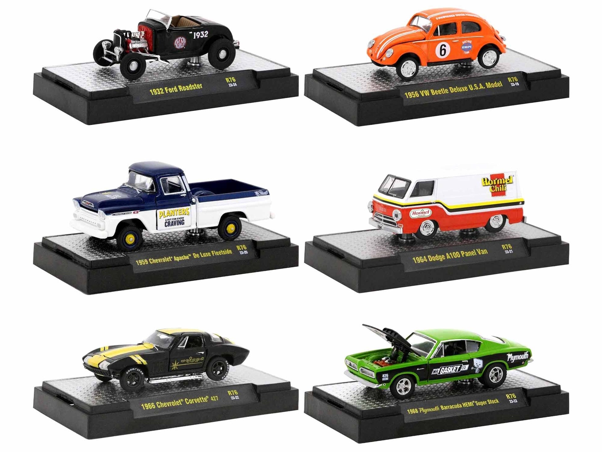 "Auto-Thentics" 6 piece Set Release 76 IN DISPLAY CASES Limited - Premium 1/64 Scale Sets from M2 - Just $88.19! Shop now at Rapidvehicles