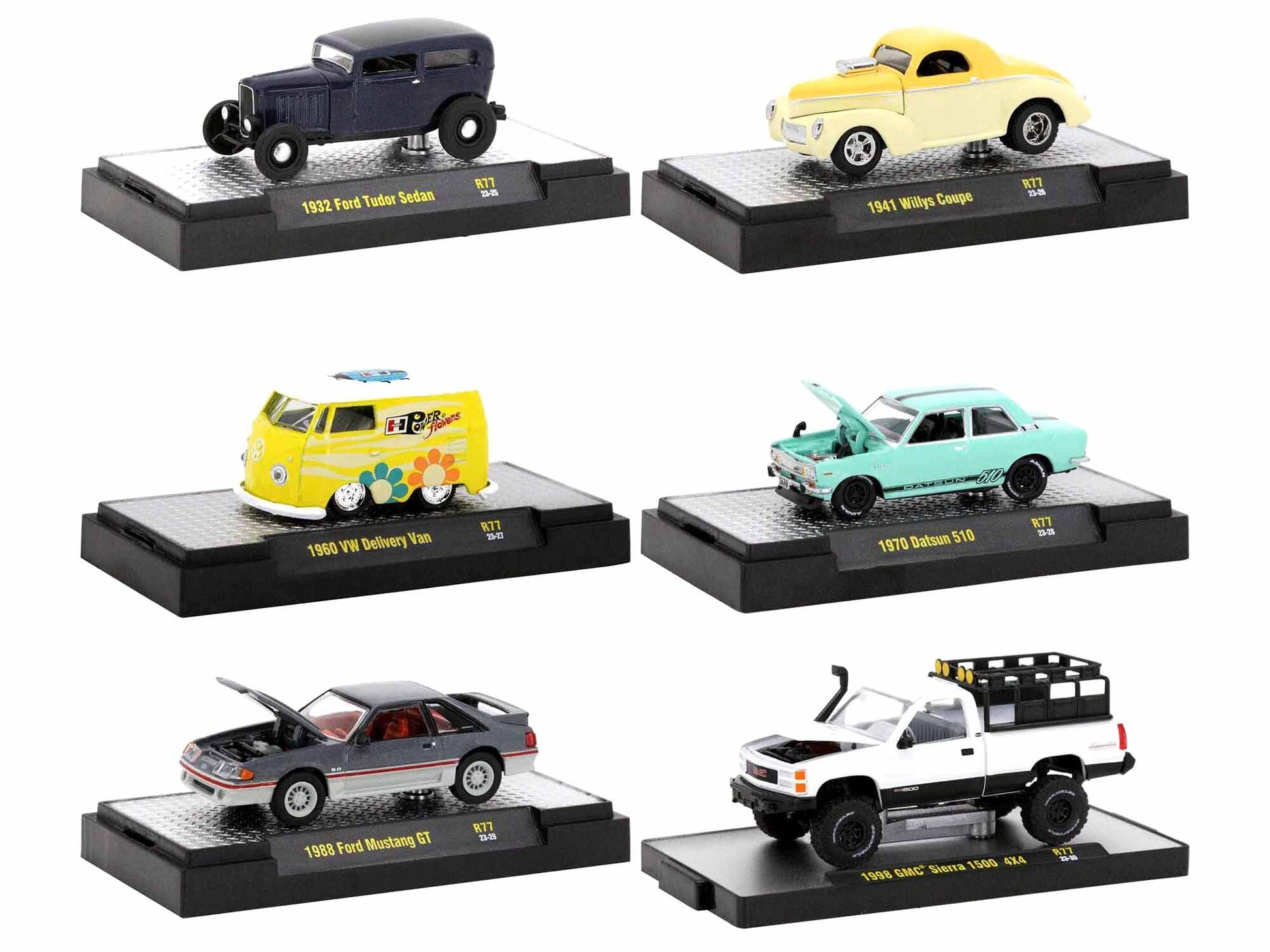 "Auto-Thentics" 6 piece Set Release 77 IN DISPLAY CASES Limited - Premium 1/64 Scale Sets from M2 - Just $88.19! Shop now at Rapidvehicles