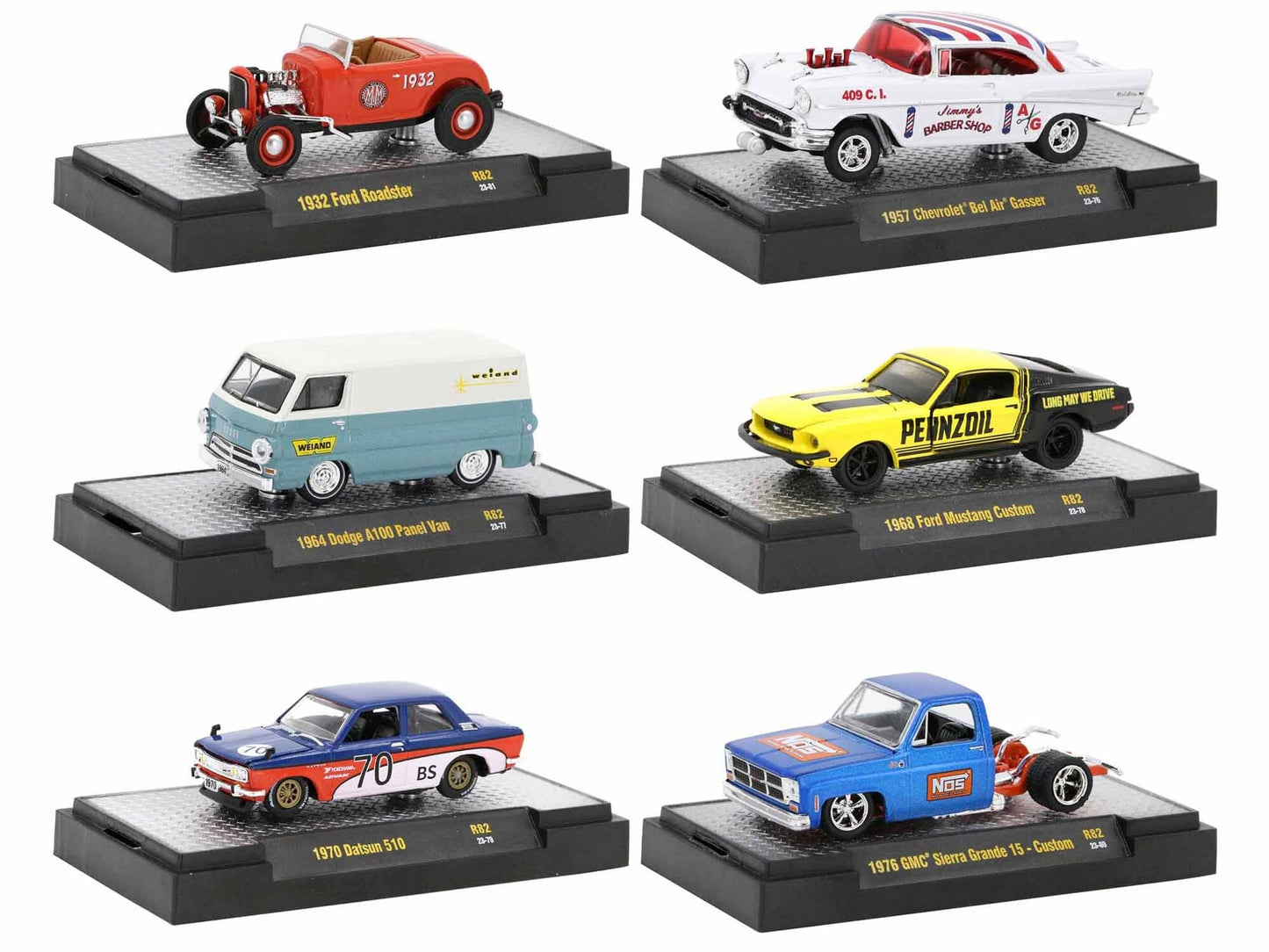 "Auto-Thentics" 6 piece Set Release 82 IN DISPLAY CASES Limited - Premium 1/64 Scale Sets from M2 - Just $79.19! Shop now at Rapidvehicles