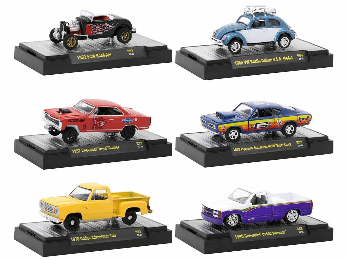 "Auto-Thentics" 6 piece Set Release 83 IN DISPLAY CASES Limited - Premium 1/64 Scale Sets from M2 - Just $88.19! Shop now at Rapidvehicles