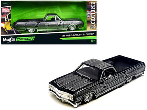 1965 Chevrolet El Camino Lowrider Black Metallic with Silver Graphics "Lowriders" Series 1/25 Diecast Model Car by Maisto - Premium Chevrolet Models from Maisto - Just $57.18! Shop now at Rapidvehicles