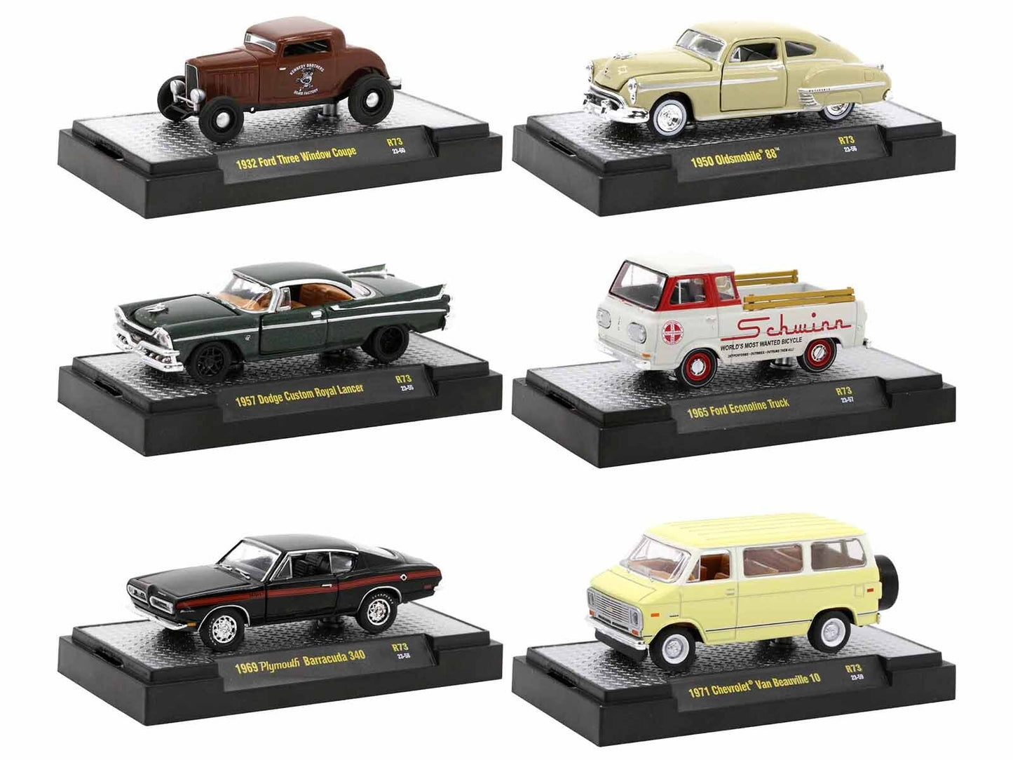 "Auto Meets" Set of 6 Cars IN DISPLAY CASES Release 73 Limited - Premium 1/64 Scale Sets from M2 - Just $88.19! Shop now at Rapidvehicles