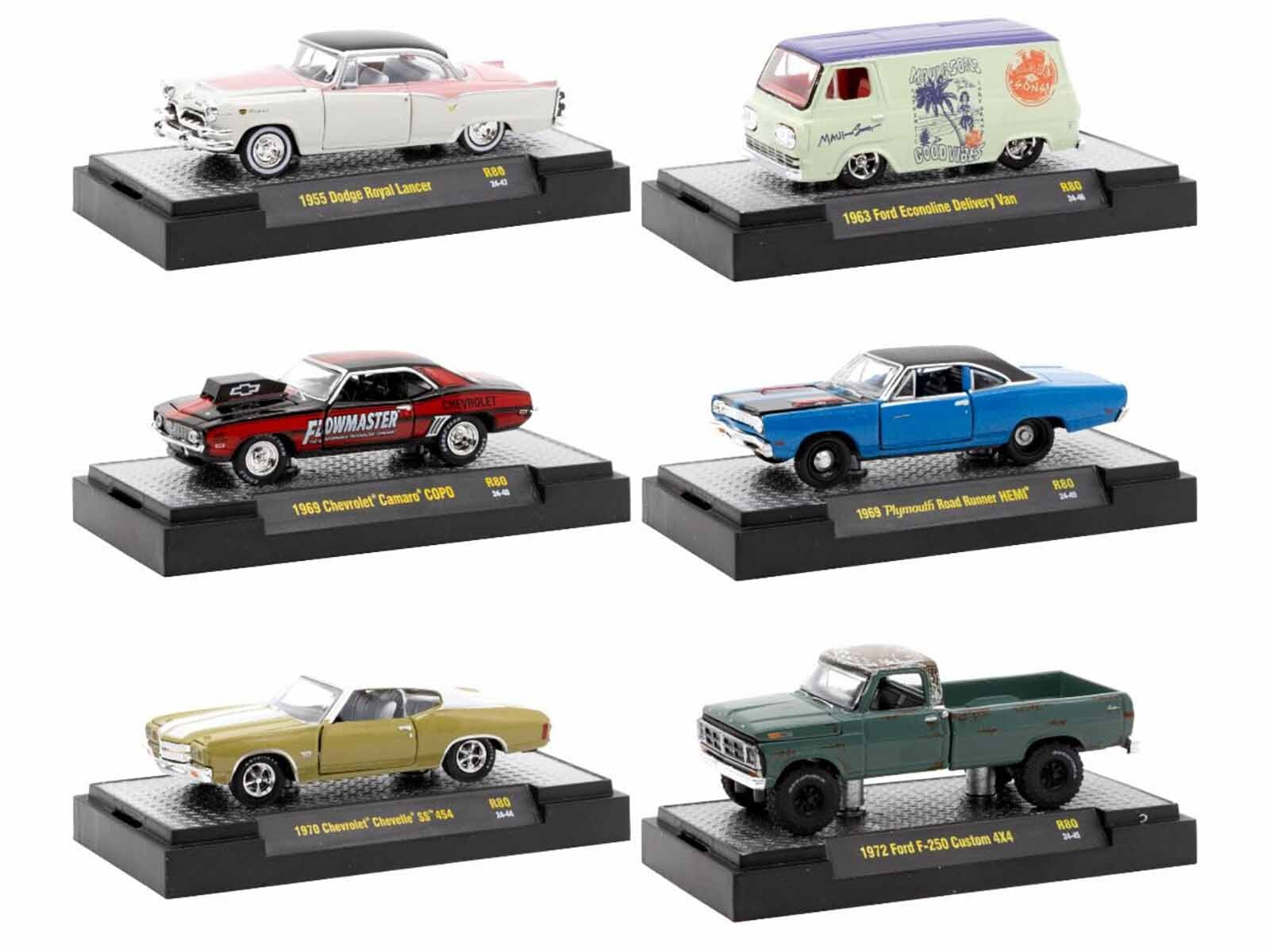 "Auto Meets" Set of 6 Cars IN DISPLAY CASES Release 80 Limited Edition 1/64 Diecast Model Cars by M2 Machines - Premium 1/64 Scale Sets from M2 - Just $77.99! Shop now at Rapidvehicles