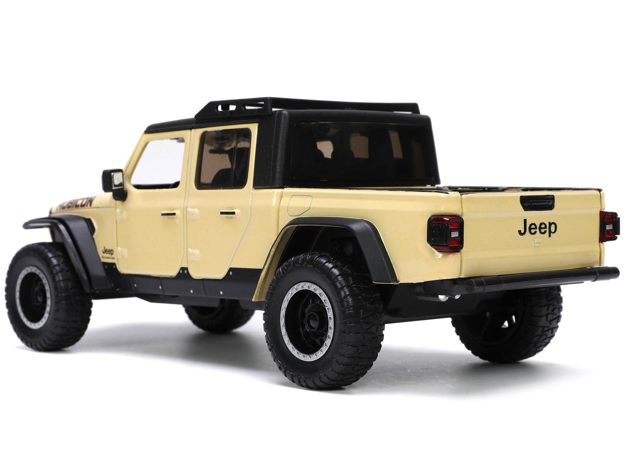 2020 Jeep Gladiator Rubicon Pickup Truck Cream with Roof Rack with Extra Wheels "Just Trucks" Series 1/24 Diecast Model Car by Jada - Premium Pickup Trucks Models from Jada - Just $55.09! Shop now at Rapidvehicles