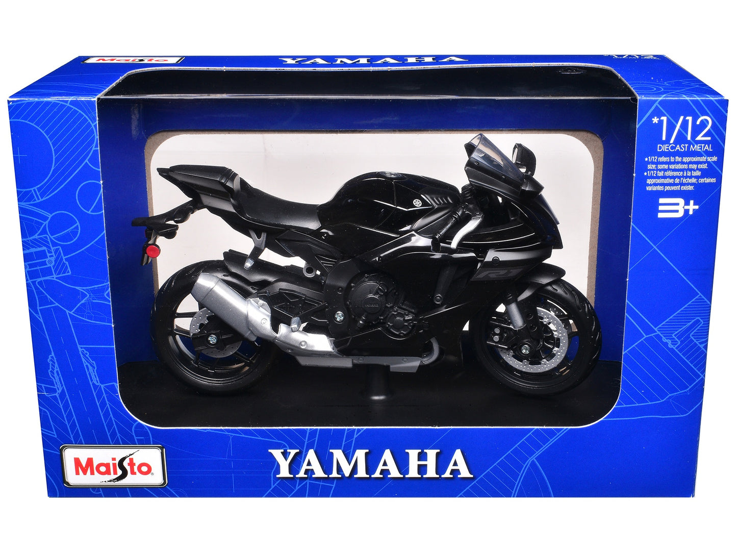 Yamaha YZF-R1 Black 1/12 Diecast Motorcycle Model by Maisto - Premium Yamaha Motorcycles from Maisto - Just $39.56! Shop now at Rapidvehicles