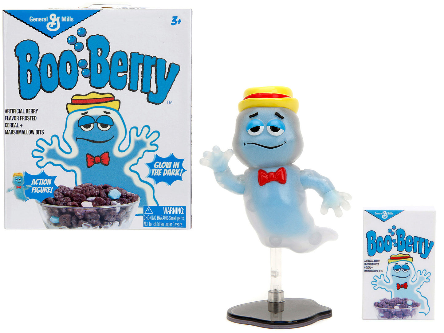 Boo Berry 3.5" Moveable Glow-in-the-Dark Figure with Stand and