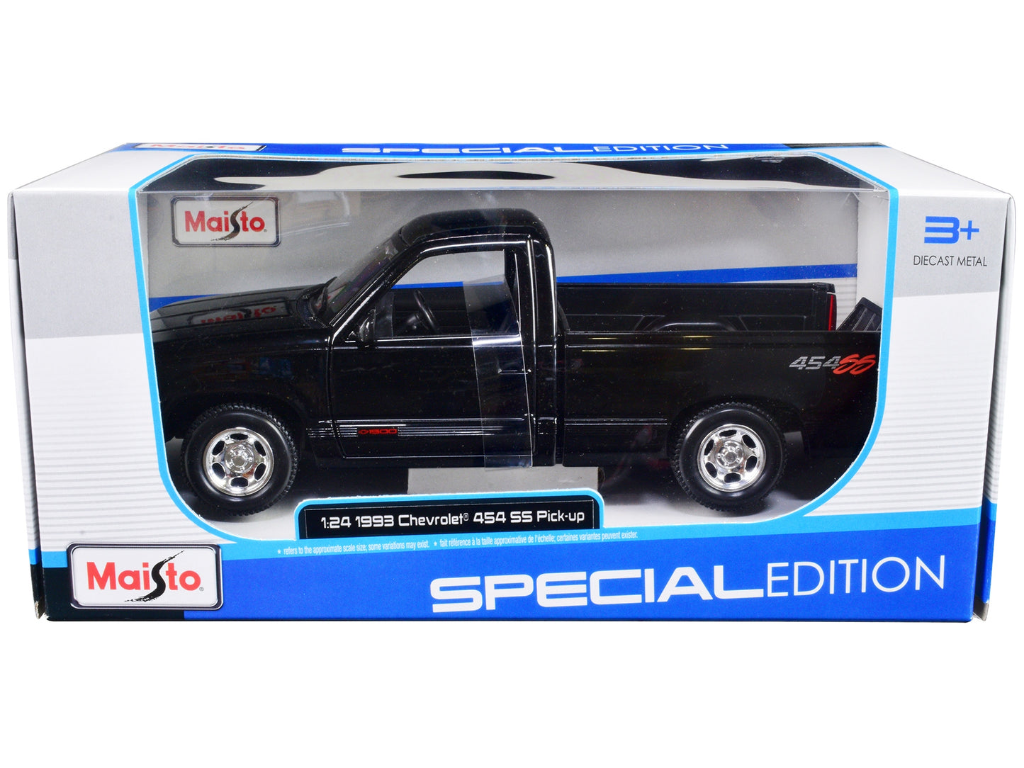 1993 Chevrolet 454 SS Pickup Truck Black 1/24 Diecast Model CarFREE SHIPPING IN US - Premium Pickup Trucks Models from Maisto - Just $57.59! Shop now at Rapidvehicles