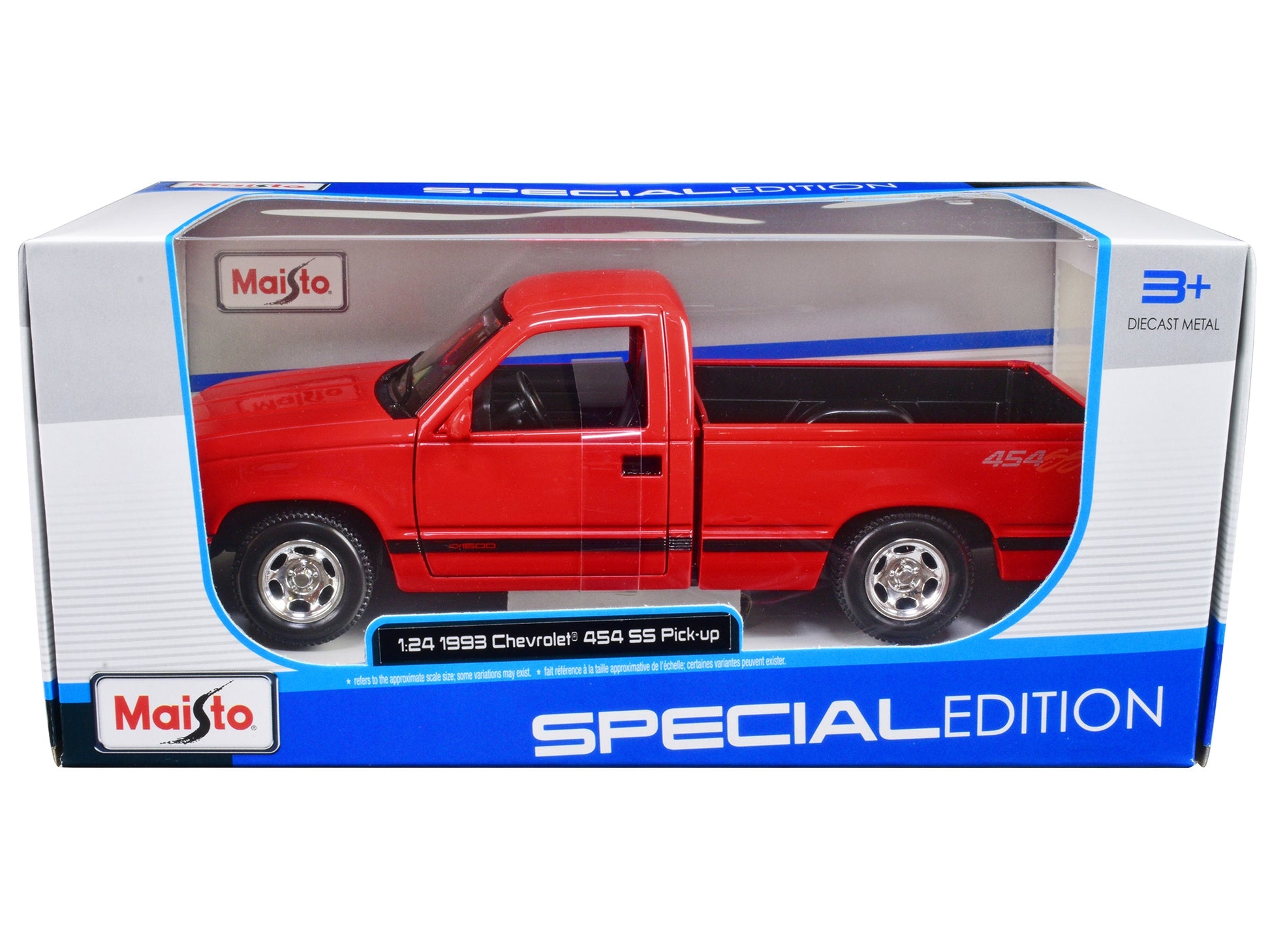 1993 Chevrolet 454 SS Pickup Truck Red 1/24 Diecast Model Car by - Premium Pickup Trucks Models from Maisto - Just $57.59! Shop now at Rapidvehicles