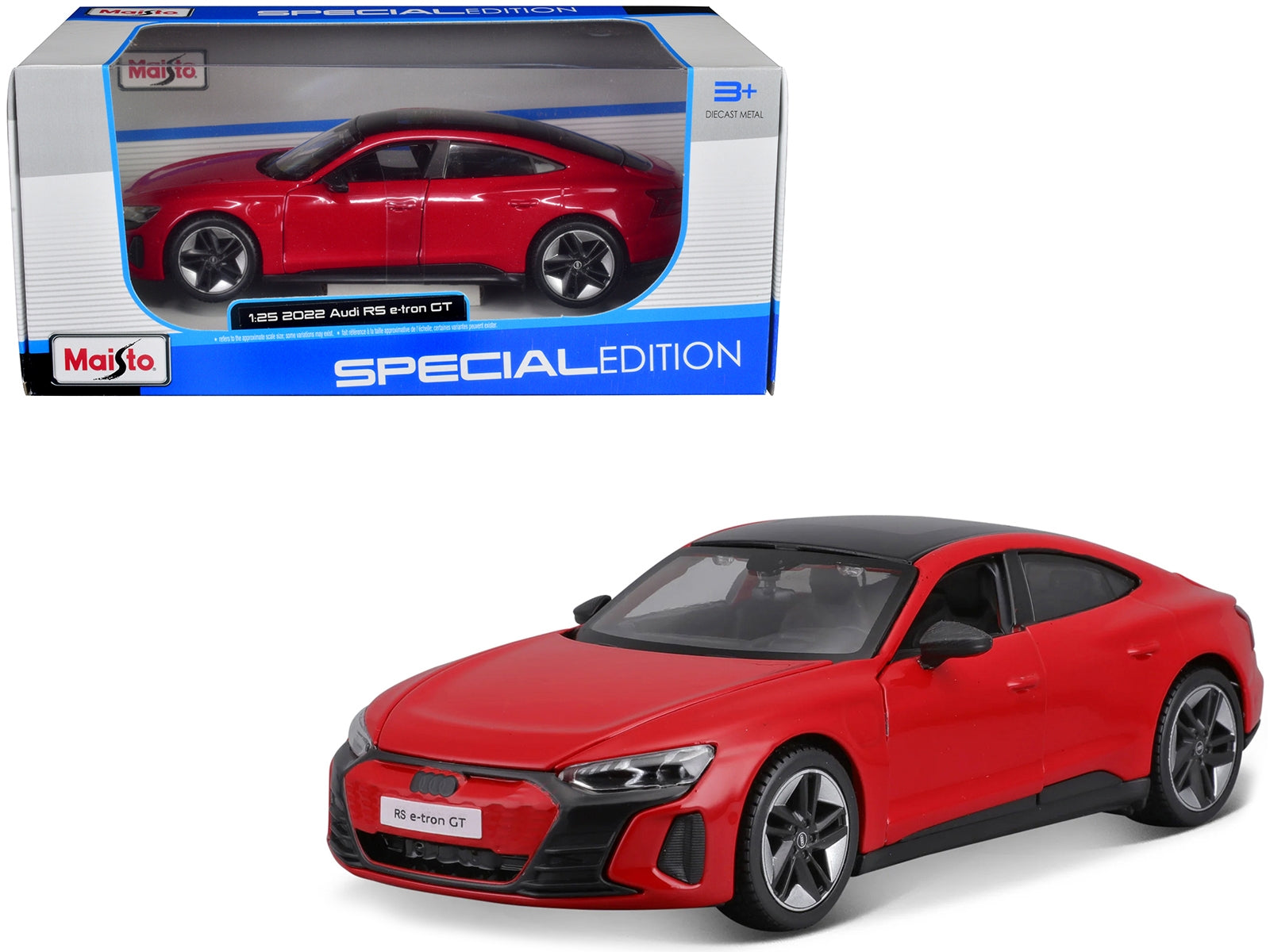 2022 Audi RS e-Tron GT Red with Black Top and Sunroof "Special Edition" Series 1/25 Diecast Model Car by Maisto - Premium Audi Models from Maisto - Just $41.99! Shop now at Rapidvehicles