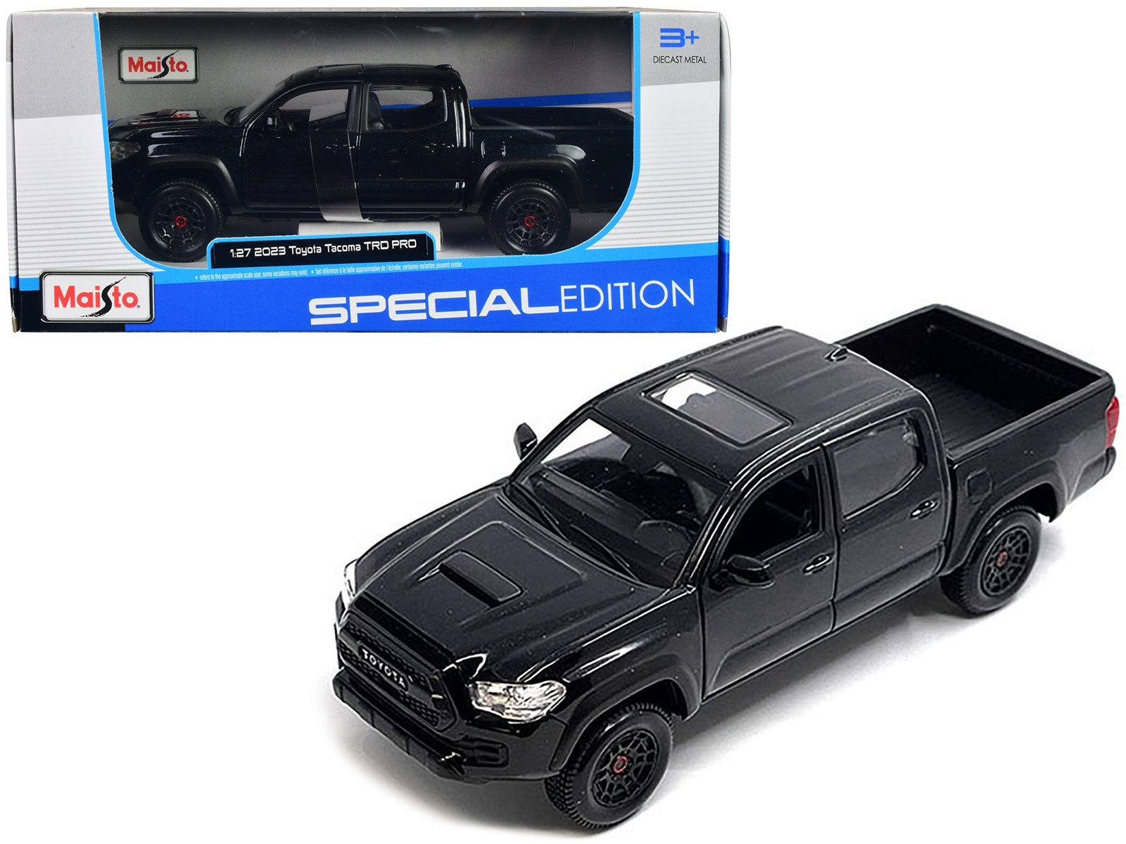 2023 Toyota Tacoma TRD PRO Pickup Truck Black Metallic with Sunroof "Special Edition" Series 1/27 Diecast Model Car by Maisto - Premium Toyota Models from Maisto - Just $53.95! Shop now at Rapidvehicles