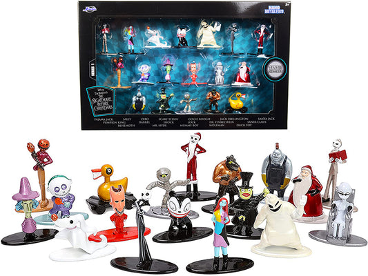 Tim Burton's "The Nightmare Before Christmas" Set of 18 Diecast Figurines "Nano Metalfigs" Series by Jada free shipping USA