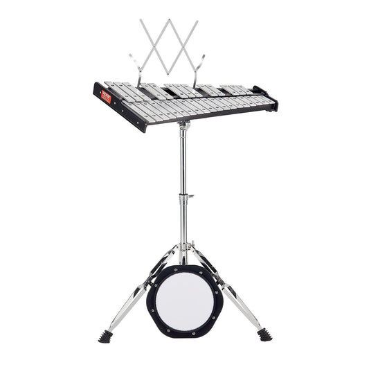 VEVOR 32 Note Glockenspiel Xylophone Bell Kit, Professional Percussion Instrument Set with Mallets, Drum Sticks, Music Stand,  8" Practice Pad, Adjustable Stand and Carrying Bag for Students & Adults - Premium Instrument Accessories from VEVOR - Just $135.35! Shop now at Rapidvehicles