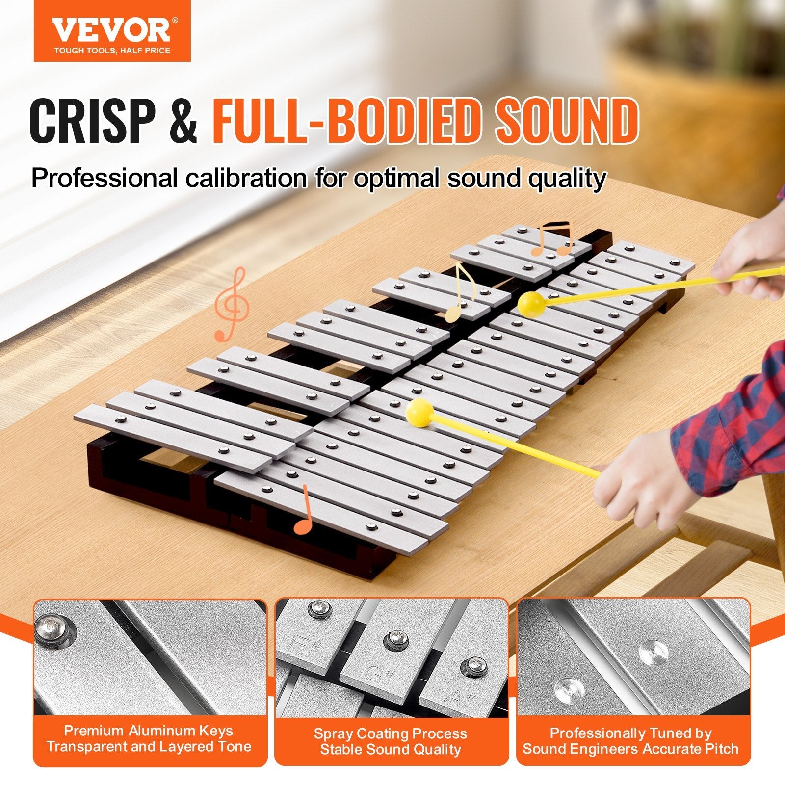 VEVOR 32 Note Glockenspiel Xylophone Bell Kit, Percussion Instrument with Mallets, Drum Sticks and Carrying Bag, Professional Glockenspiel Xylophone Percussion Instrument Set for Adults & Students - Premium Instrument Accessories from VEVOR - Just $80.99! Shop now at Rapidvehicles