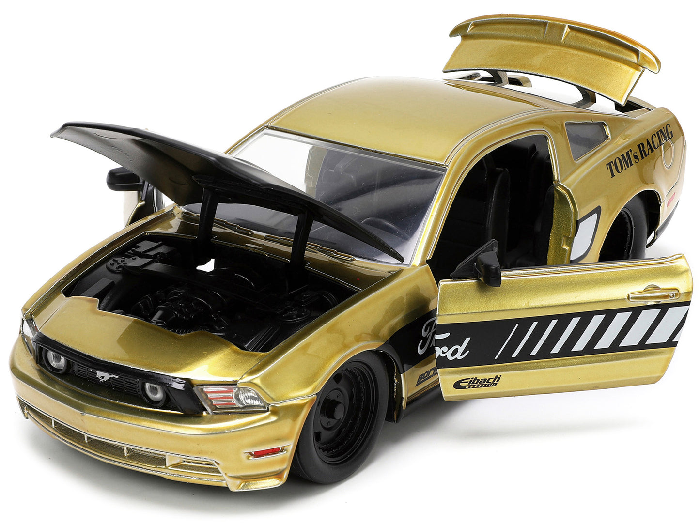 2010 Ford Mustang GT Gold Metallic with Black Graphics and Hood