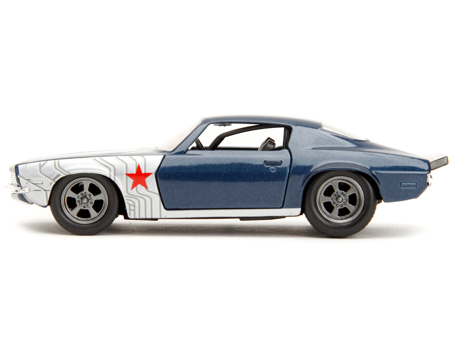 1973 Chevrolet Camaro Dark Blue Metallic with Gray Stripes and - Premium Chevrolet Models from Jada - Just $32.39! Shop now at Rapidvehicles