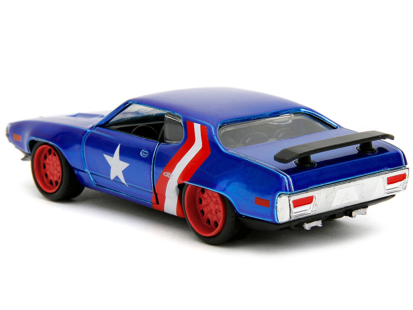 1972 Plymouth GTX Candy Blue with Red and White Stripes and