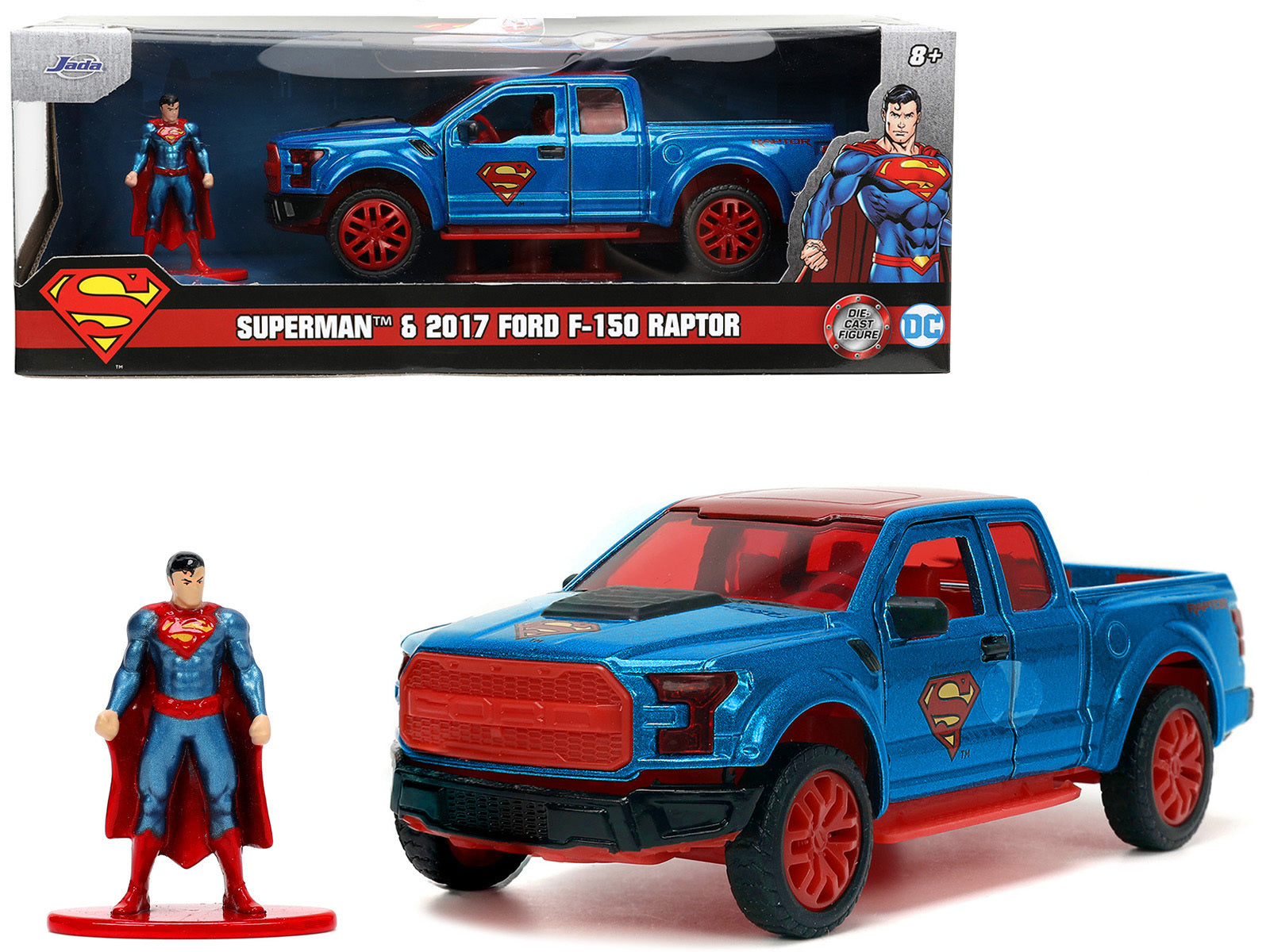 2017 Ford F-150 Raptor Pickup Truck Blue Metallic and Red with - Premium Movie/TV Series Models from Jada - Just $26.92! Shop now at Rapidvehicles