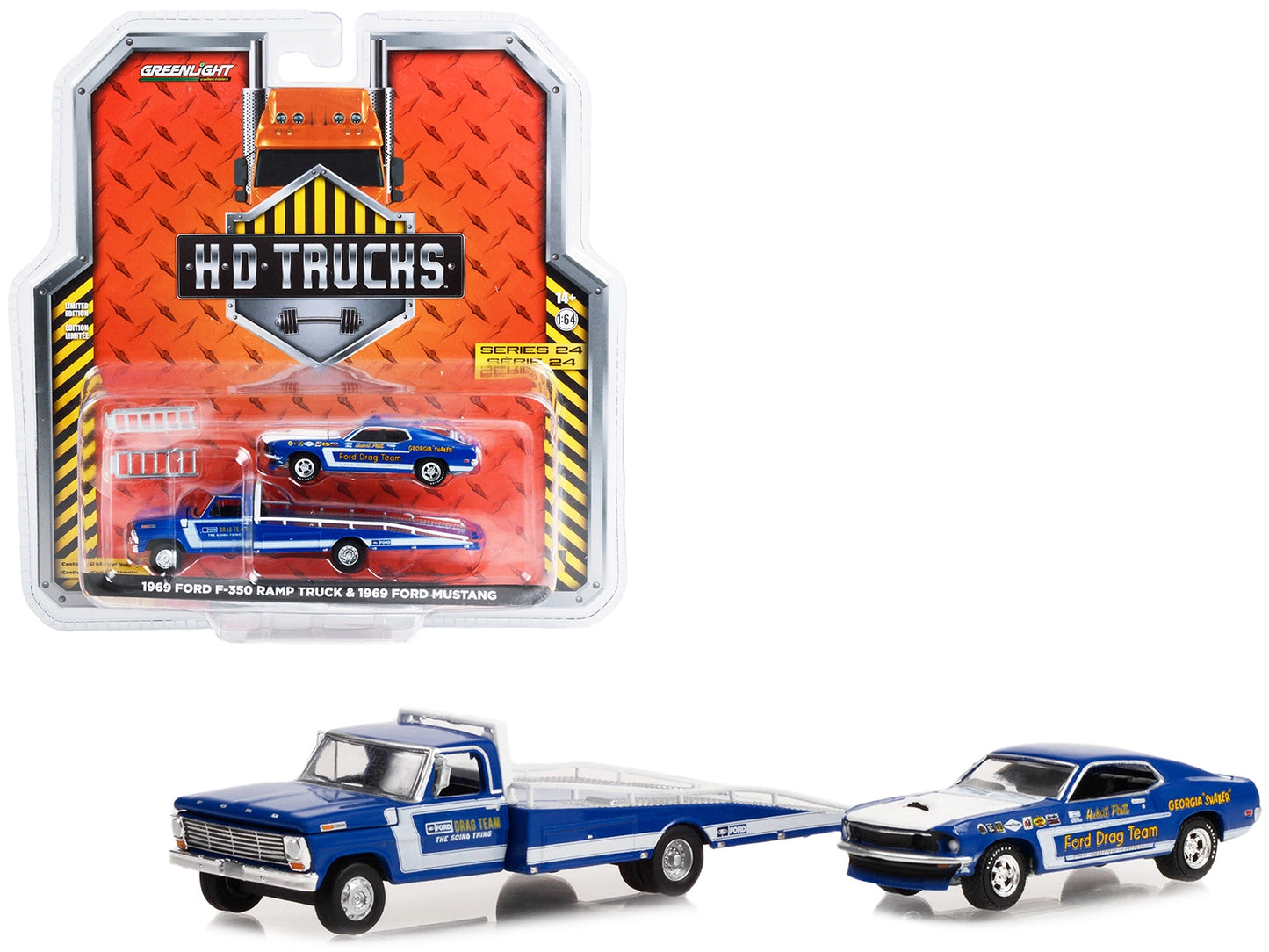 1969 Ford F-350 Ramp Truck Blue "The Going Thing" and 1969 Ford - Premium Ford Models from Greenlight - Just $48.59! Shop now at Rapidvehicles