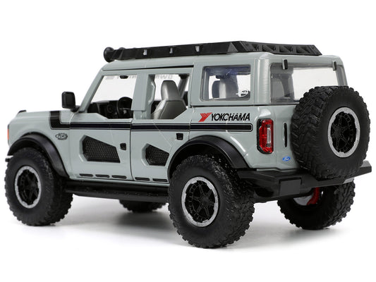 2021 Ford Bronco Gray with Black Stripes with Roof Rack "Own the