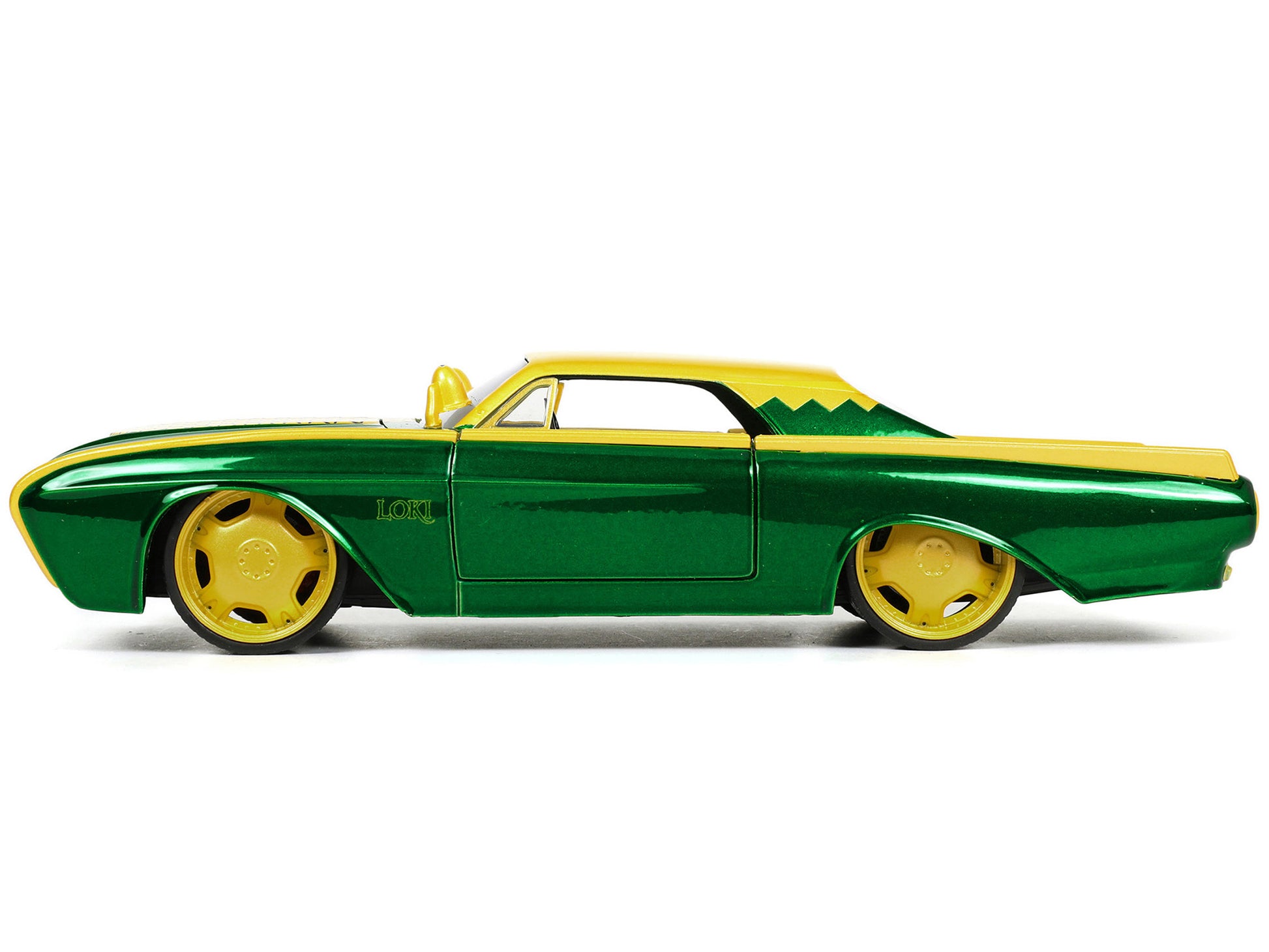 1963 Ford Thunderbird Green and Yellow Metallic with Hood - Premium Movie/TV Series Models from Jada - Just $64.79! Shop now at Rapidvehicles