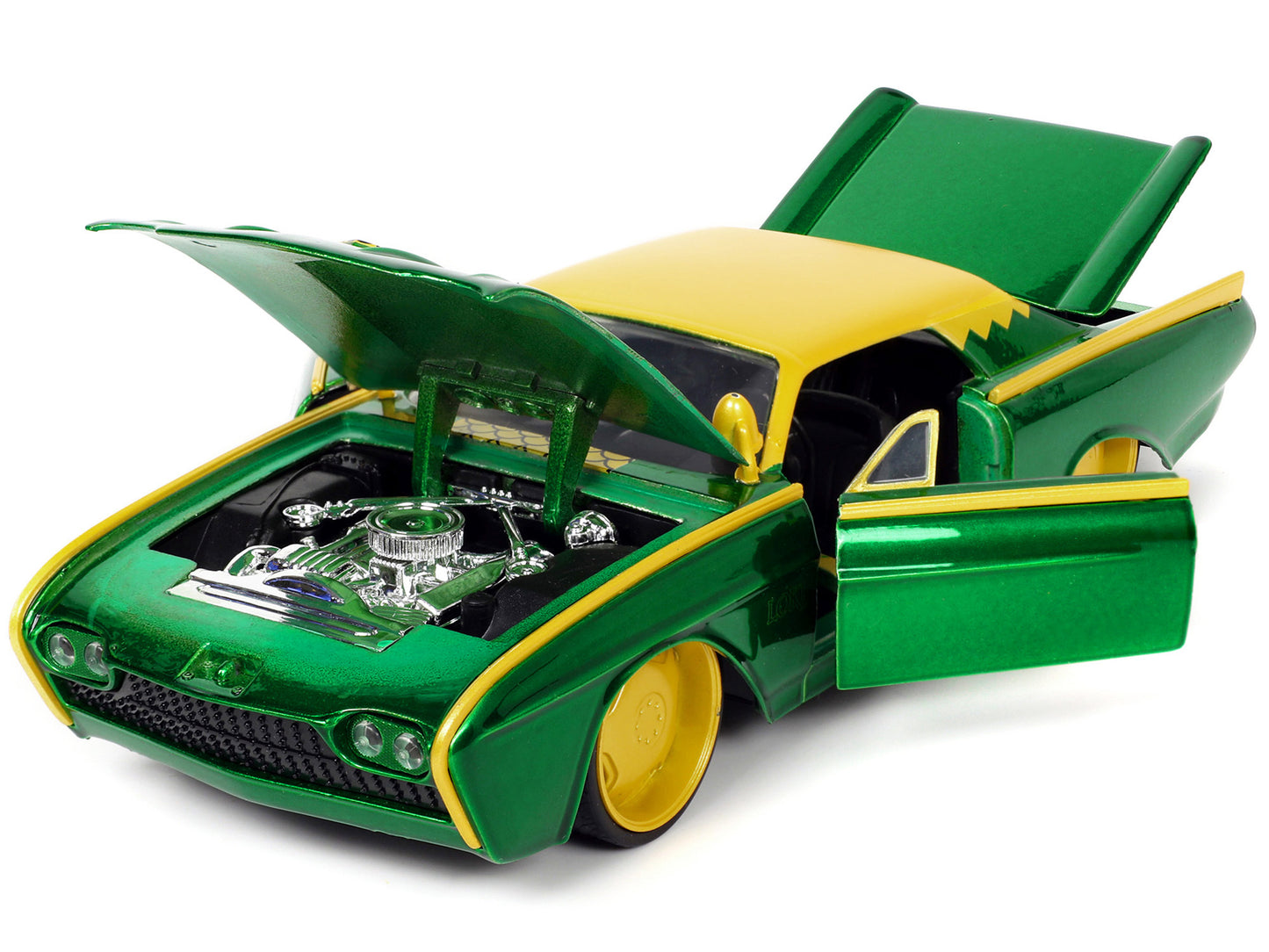 1963 Ford Thunderbird Green and Yellow Metallic with Hood - Premium Movie/TV Series Models from Jada - Just $64.79! Shop now at Rapidvehicles