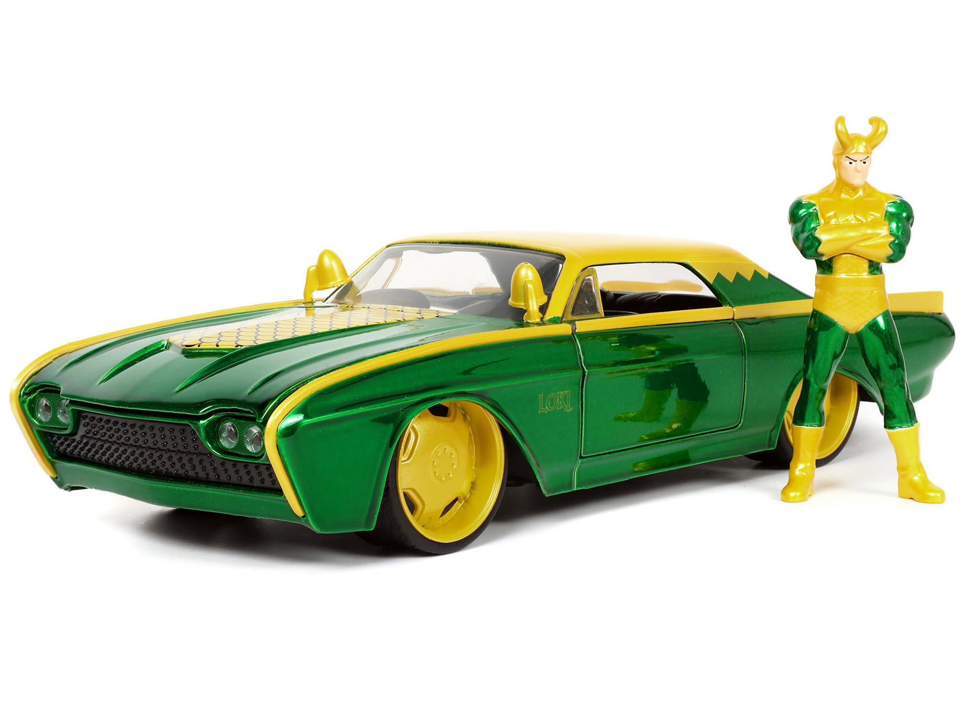 1963 Ford Thunderbird Green and Yellow Metallic with Hood - Premium Movie/TV Series Models from Jada - Just $64.79! Shop now at Rapidvehicles