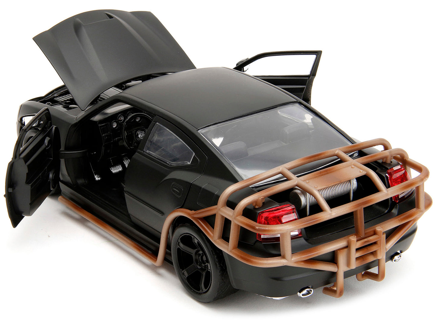 2006 Dodge Charger Matt Black with Outer Cage "Fast & Furious"