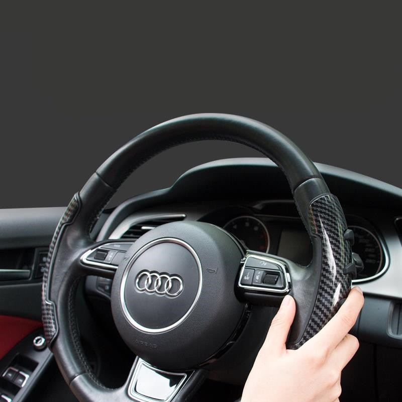 Color: Carbon fiber A - Car steering wheel booster - Premium Interior Parts from Rapidvehicles - Just $63.99! Shop now at Rapidvehicles