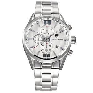 Color: Steel belt white - PAGANI DESIGN Casual Men's Quartz Watch - Premium Digital Watches from Rapidvehicles - Just $78.99! Shop now at Rapidvehicles