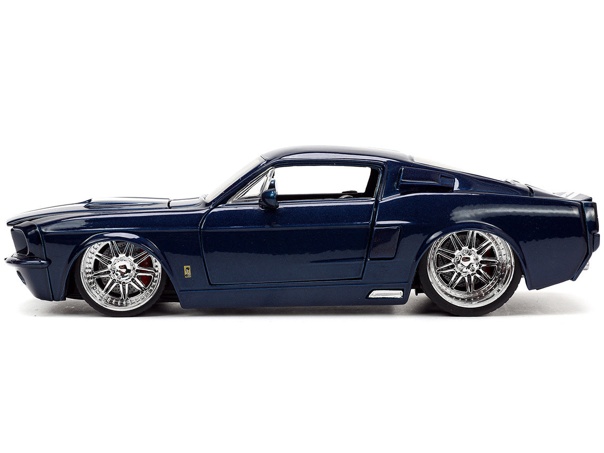 1967 Ford Mustang Shelby GT500 Dark Blue Metallic with White - Premium Mustang Models from Jada - Just $50.74! Shop now at Rapidvehicles