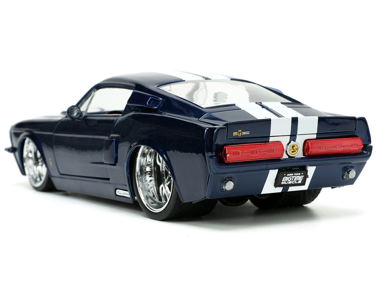 1967 Ford Mustang Shelby GT500 Dark Blue Metallic with White - Premium Mustang Models from Jada - Just $50.74! Shop now at Rapidvehicles