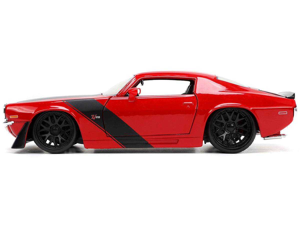 1971 Chevrolet Camaro Z/28 Red with Matt Black Stripes "Bigtime Muscle" Series 1/24 Diecast Model Car by Jada - Premium Chevrolet Models from Jada - Just $53.95! Shop now at Rapidvehicles