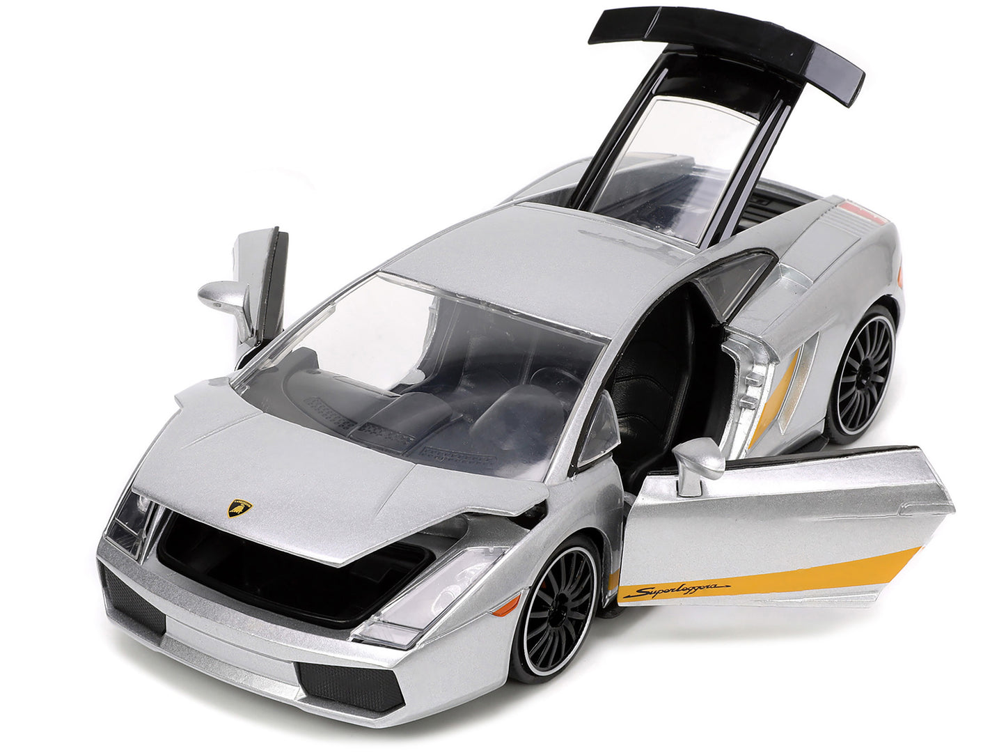 Lamborghini Gallardo Superleggera Silver Metallic with Yellow - Premium Lamborghini Models from Jada - Just $56.99! Shop now at Rapidvehicles