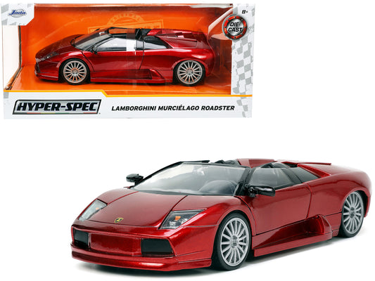 Lamborghini Murcielago Roadster Red Metallic "Hyper-Spec" Series 1/24 Diecast Model Car by Jada free shipping USA