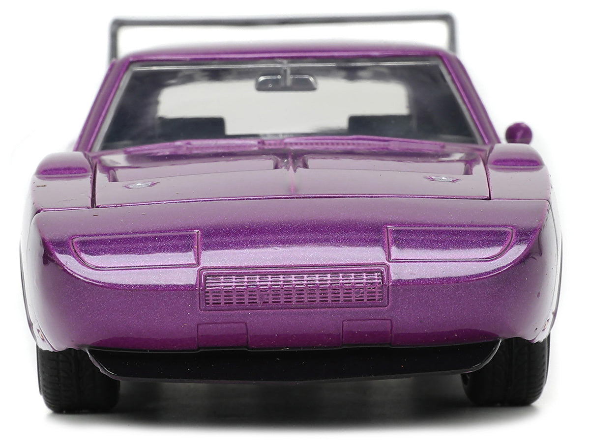 1969 Dodge Charger Daytona Purple Metallic with Black Tail Stripe "Bigtime Muscle" Series 1/24 Diecast Model Car by Jada - Premium Dodge Models from Jada - Just $40.99! Shop now at Rapidvehicles