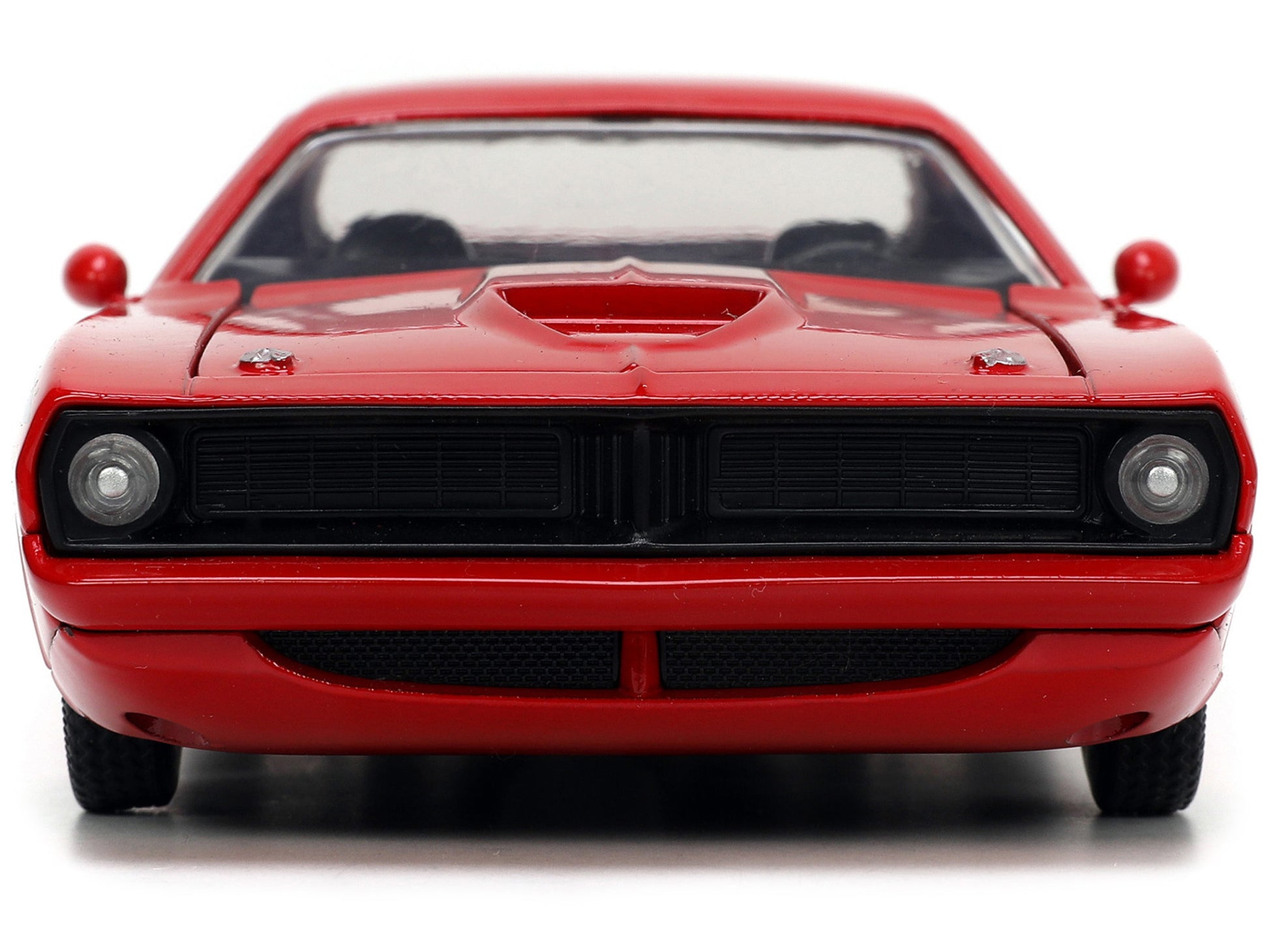 1973 Plymouth Barracuda Red with Black Stripes "Bigtime Muscle" - Premium Plymouth Models from Jada - Just $56.99! Shop now at Rapidvehicles